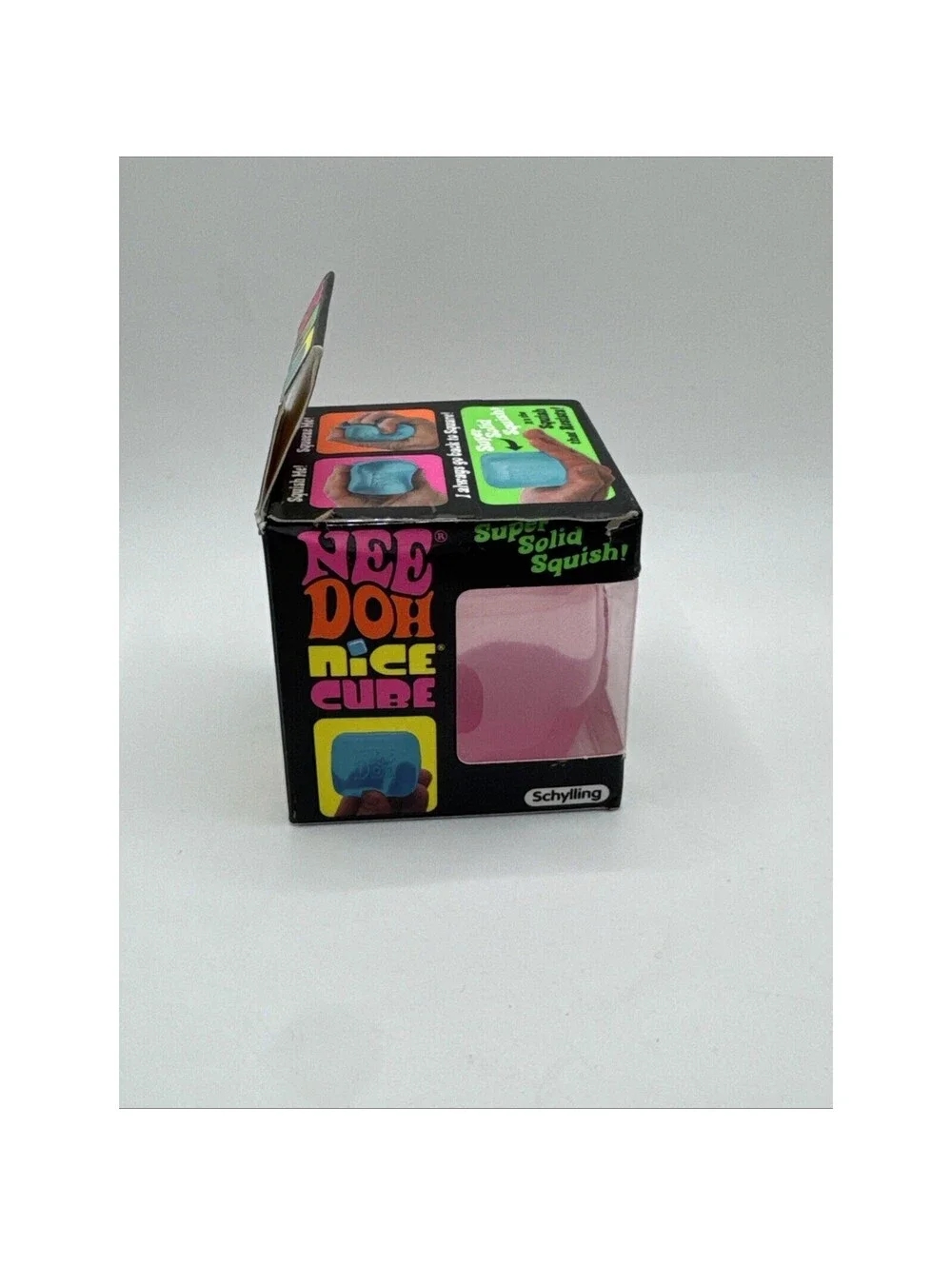 Schylling NeeDoh Nice Cube Pink Super Solid Squish Fidget Stress Toy 26060YP NEW
